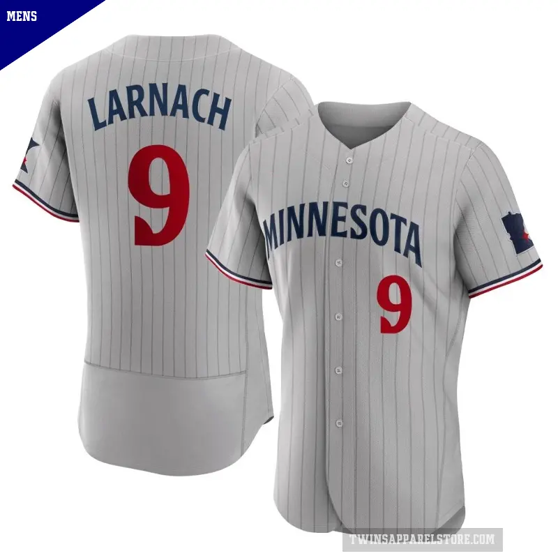 Men's No.9 Trevor Larnach Minnesota Twins Gray Authentic Road Jersey