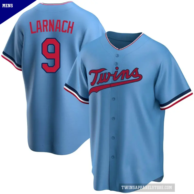 Men's No.9 Trevor Larnach Minnesota Twins Light Blue Replica Alternate Jersey