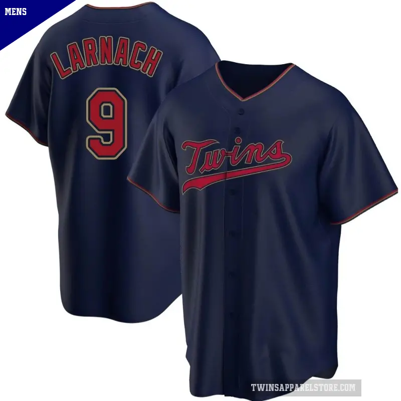 Men's No.9 Trevor Larnach Minnesota Twins Navy Replica Alternate Jersey