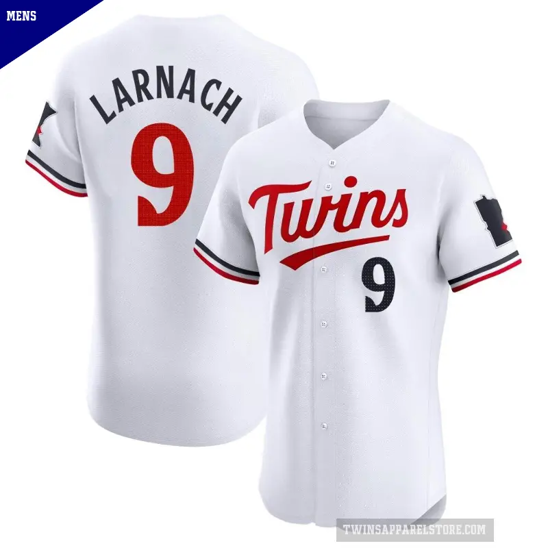 Men's No.9 Trevor Larnach Minnesota Twins White Elite Home Jersey