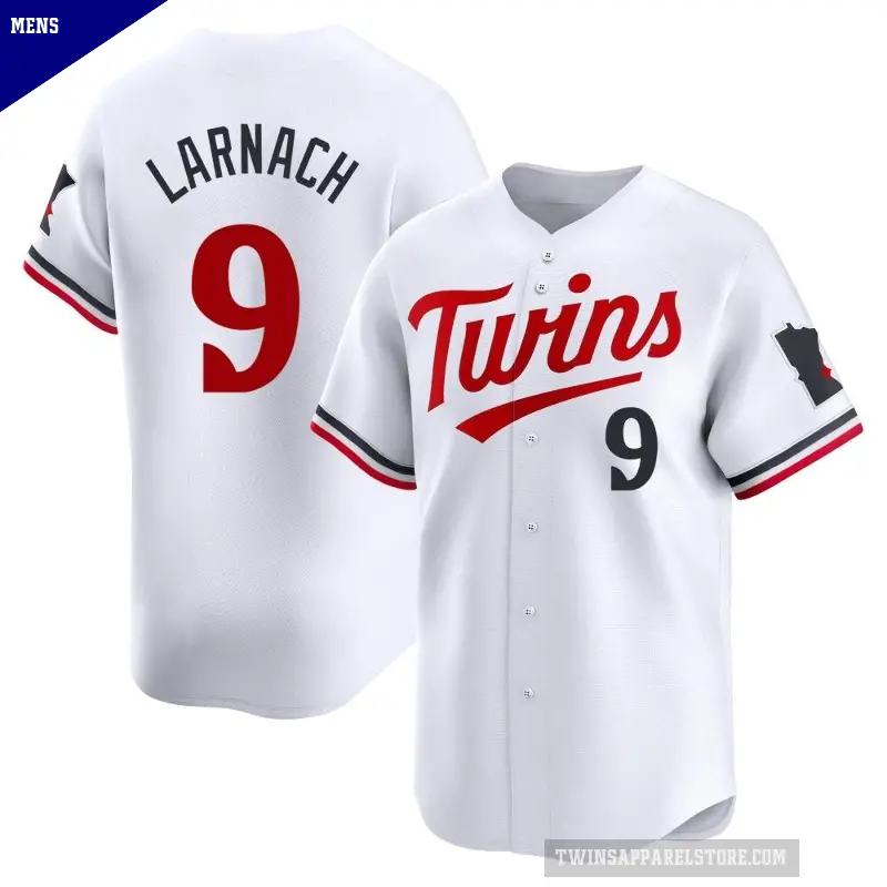 Men's No.9 Trevor Larnach Minnesota Twins White Limited Home Jersey