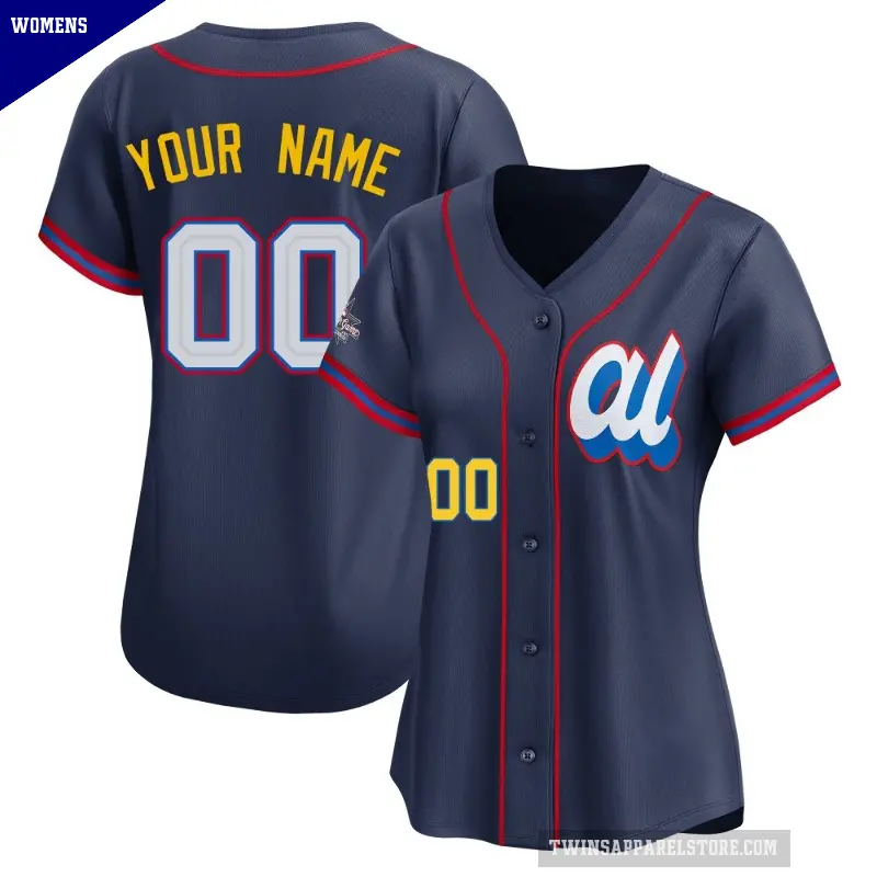 Women's No.00 Custom Minnesota Twins Navy Limited American League 2025 All-Star Edition Jersey