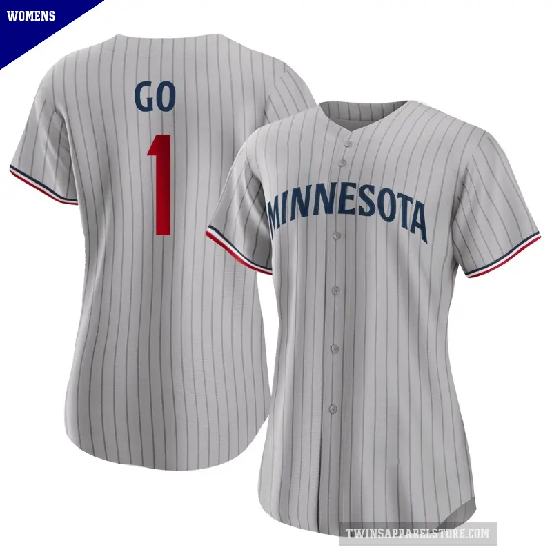 Women's No.1 Woo-Suk Go Minnesota Twins Gray Authentic Road Jersey