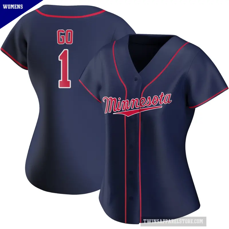 Women's No.1 Woo-Suk Go Minnesota Twins Navy Replica Alternate Team Jersey
