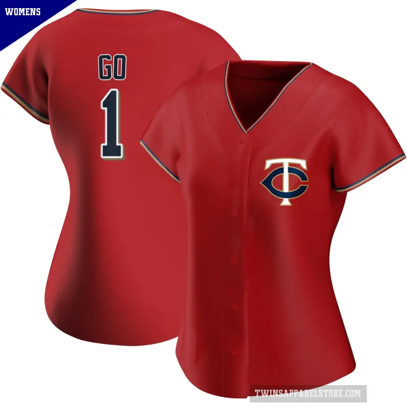Women's No.1 Woo-Suk Go Minnesota Twins Red Authentic Alternate Jersey