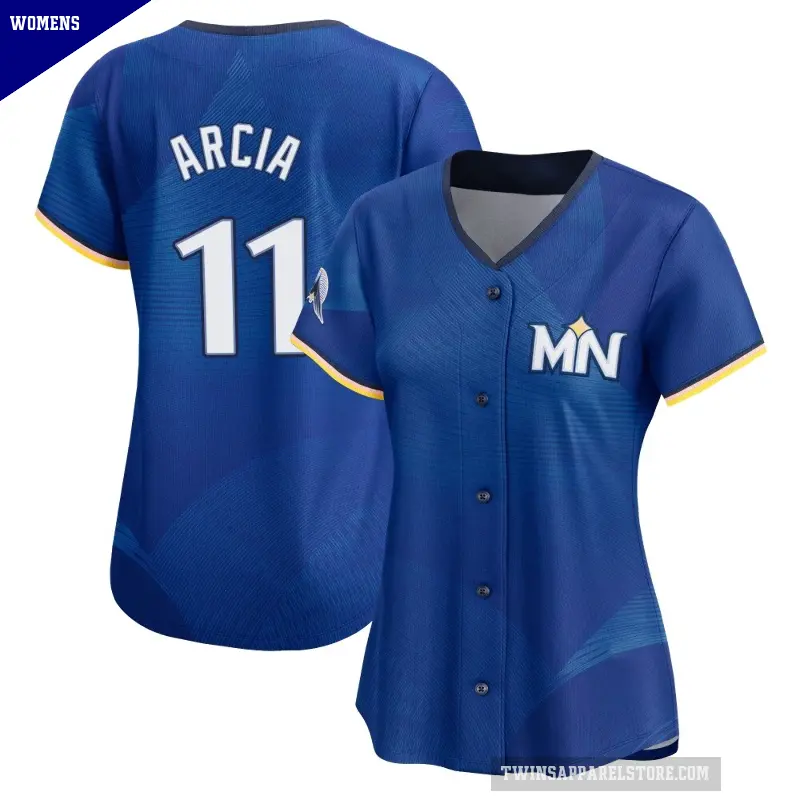 Women's No.11 Orlando Arcia Minnesota Twins Royal Limited 2024 City Connect Jersey