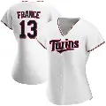 Women's No.13 Ty France Minnesota Twins White Replica Home Jersey