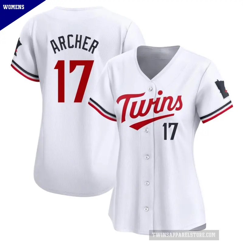 Women's No.17 Chris Archer Minnesota Twins White Limited Home Jersey