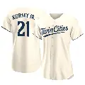 Women's No.21 DaShawn Keirsey Jr. Minnesota Twins Cream Authentic Alternate Jersey
