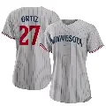 Women's No.27 David Ortiz Minnesota Twins Gray Authentic Road Jersey
