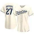 Women's No.27 Ryan Jeffers Minnesota Twins Cream Replica Alternate Jersey