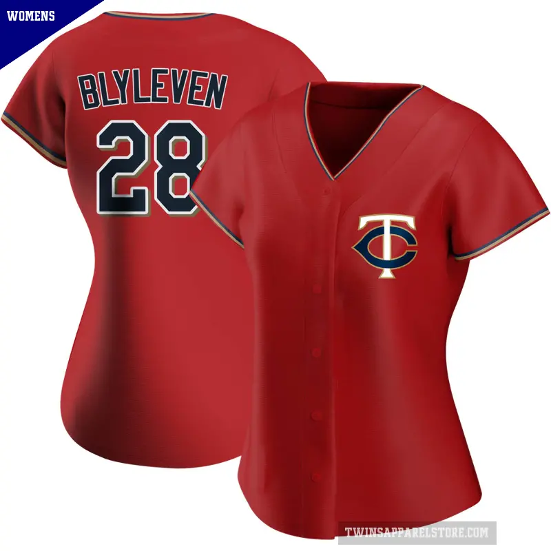 Women's No.28 Bert Blyleven Minnesota Twins Red Replica Alternate Jersey