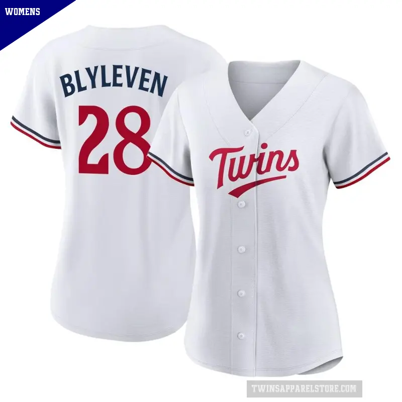 Women's No.28 Bert Blyleven Minnesota Twins White Replica Home Jersey