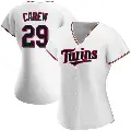 Women's No.29 Rod Carew Minnesota Twins White Replica Home Jersey