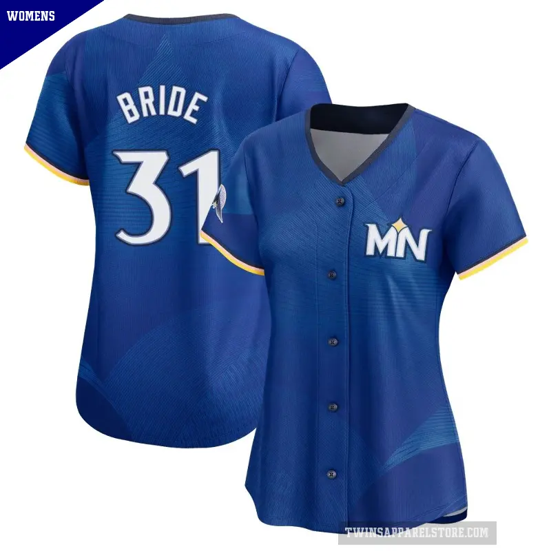 Women's No.31 Jonah Bride Minnesota Twins Royal Limited 2024 City Connect Jersey