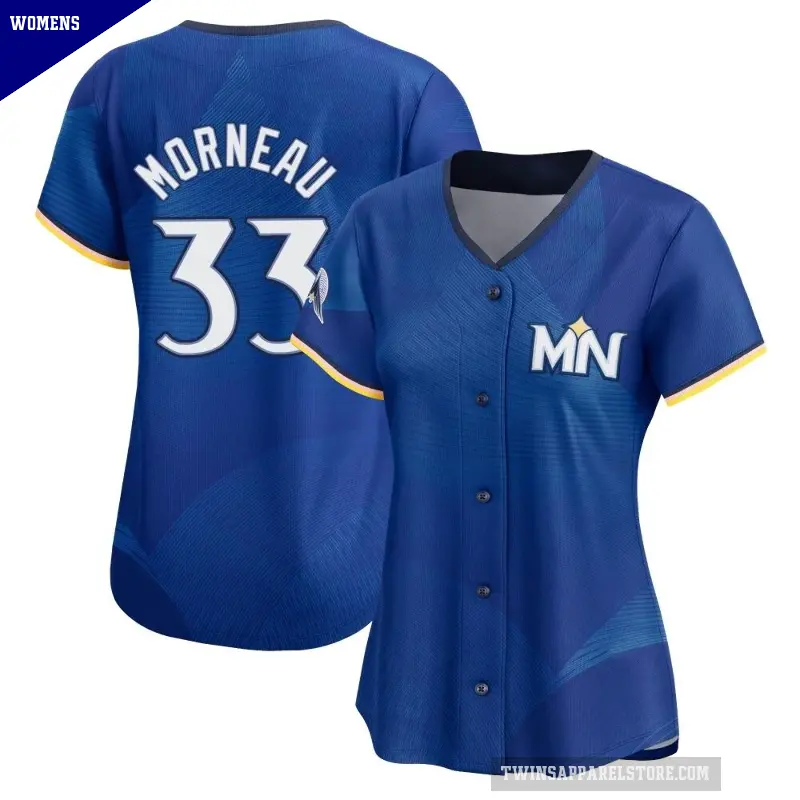 Women's No.33 Justin Morneau Minnesota Twins Royal Limited 2024 City Connect Jersey