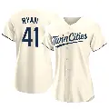 Women's No.41 Joe Ryan Minnesota Twins Cream Replica Alternate Jersey