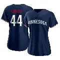 Women's No.44 Cole Sands Minnesota Twins Navy Replica Alternate Jersey