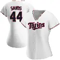Women's No.44 Cole Sands Minnesota Twins White Authentic Home Jersey