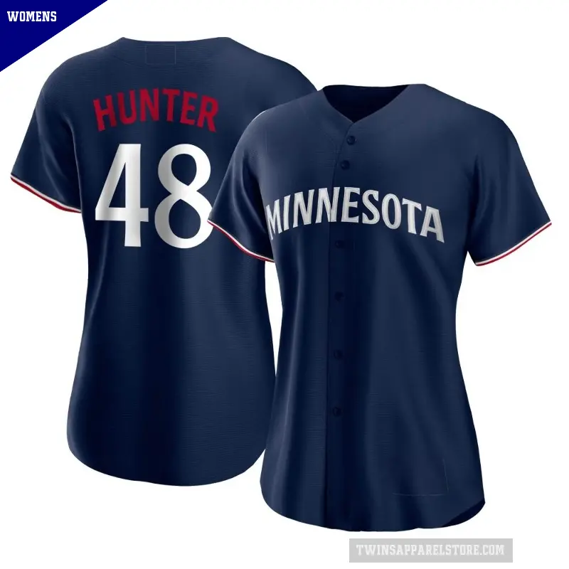 Women's No.48 Torii Hunter Minnesota Twins Navy Authentic Alternate Jersey