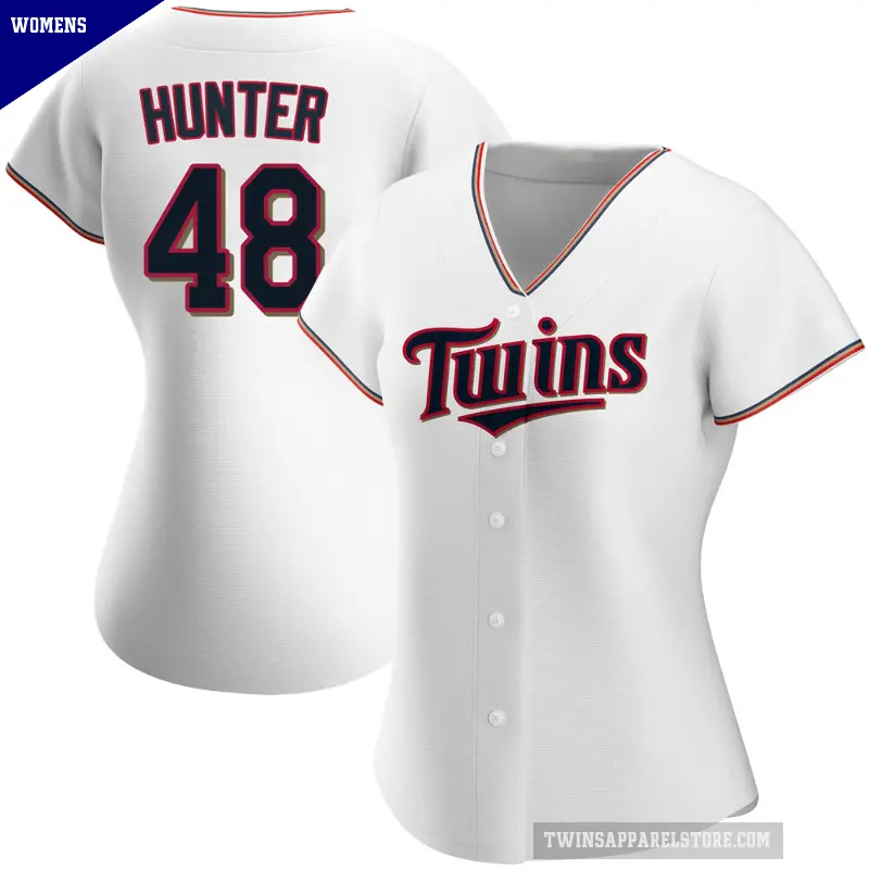 Women's No.48 Torii Hunter Minnesota Twins White Authentic Home Jersey