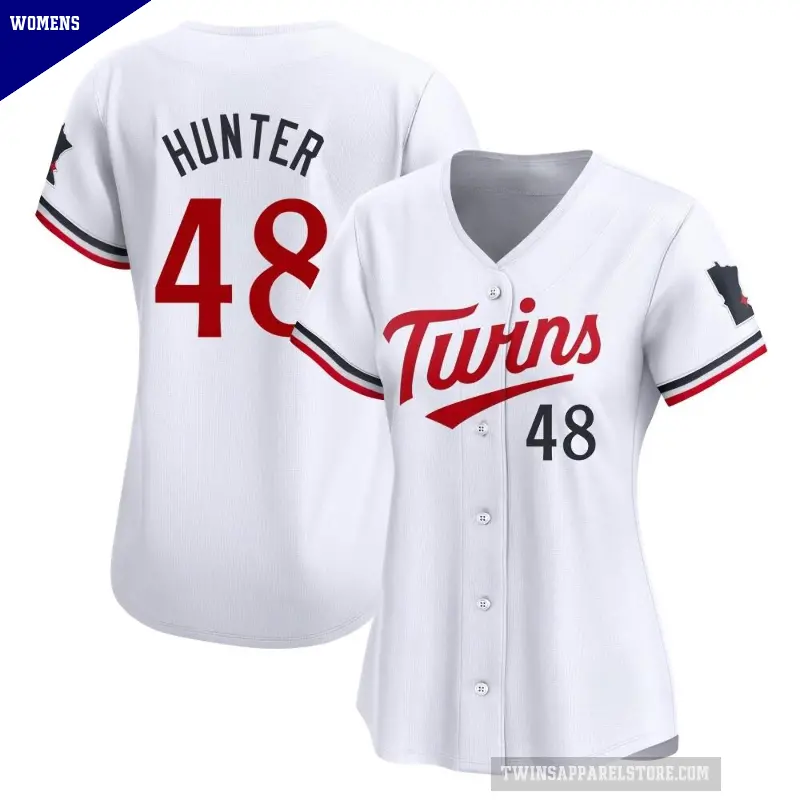 Women's No.48 Torii Hunter Minnesota Twins White Limited Home Jersey
