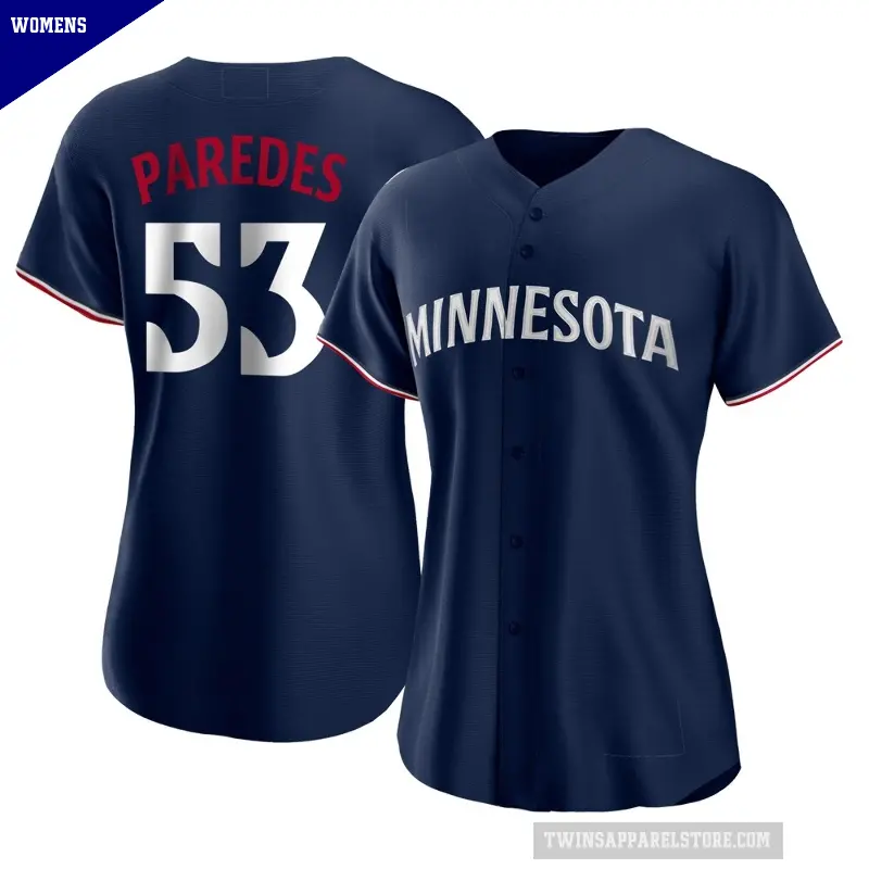 Women's No.53 Mike Paredes Minnesota Twins Navy Replica Alternate Jersey
