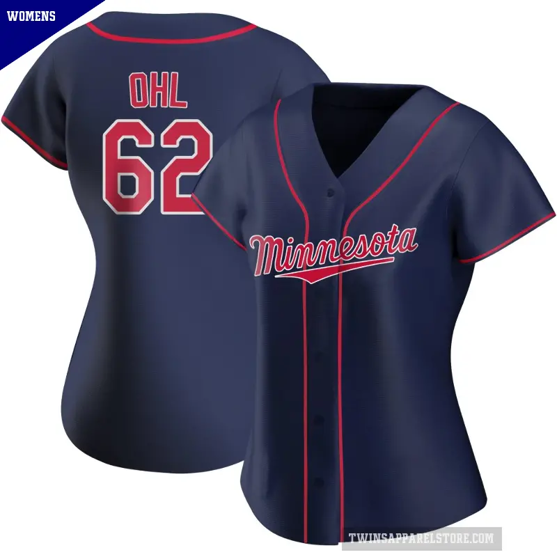 Women's No.62 Pierson Ohl Minnesota Twins Navy Authentic Alternate Team Jersey