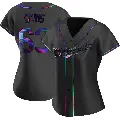Women's No.63 Noah Davis Minnesota Twins Black Replica Holographic Alternate Jersey