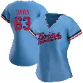 Women's No.63 Noah Davis Minnesota Twins Light Blue Authentic Alternate Jersey