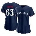 Women's No.63 Noah Davis Minnesota Twins Navy Authentic Alternate Jersey