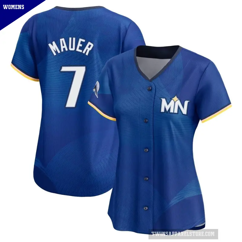 Women's No.7 Joe Mauer Minnesota Twins Royal Limited 2024 City Connect Jersey