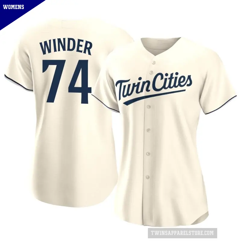 Women's No.74 Josh Winder Minnesota Twins Cream Replica Alternate Jersey