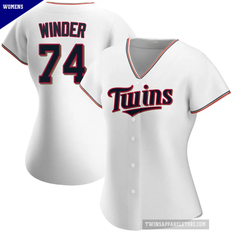 Women's No.74 Josh Winder Minnesota Twins White Authentic Home Jersey