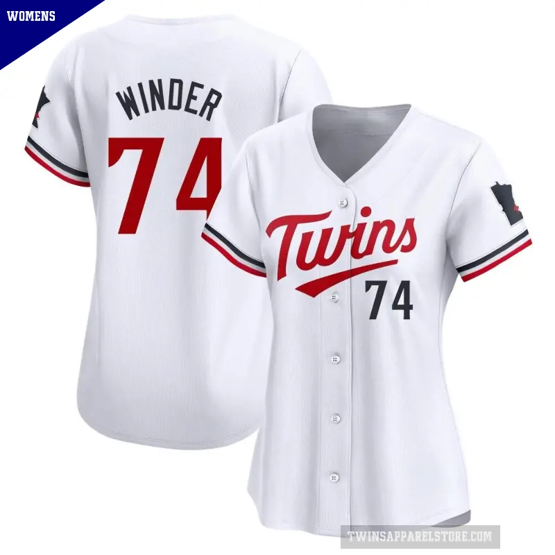 Women's No.74 Josh Winder Minnesota Twins White Limited Home Jersey