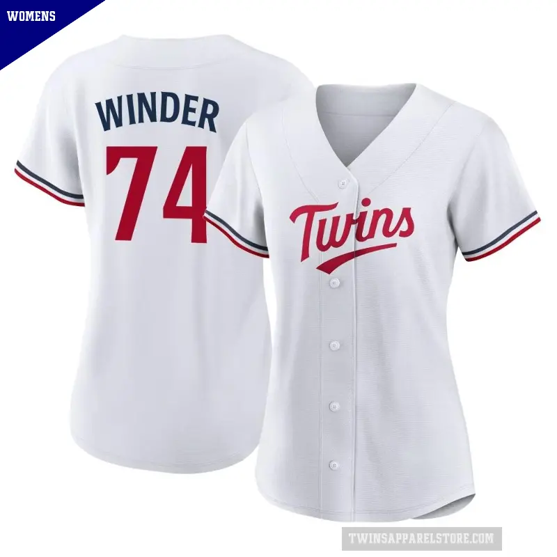Women's No.74 Josh Winder Minnesota Twins White Replica Home Jersey