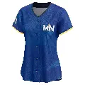 Women's No.77 Jair Camargo Minnesota Twins Royal Limited 2024 City Connect Jersey