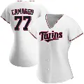 Women's No.77 Jair Camargo Minnesota Twins White Authentic Home Jersey