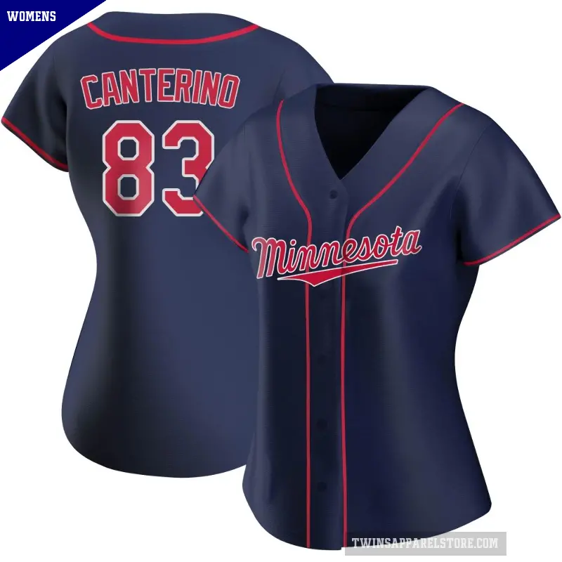 Women's No.83 Matt Canterino Minnesota Twins Navy Authentic Alternate Team Jersey