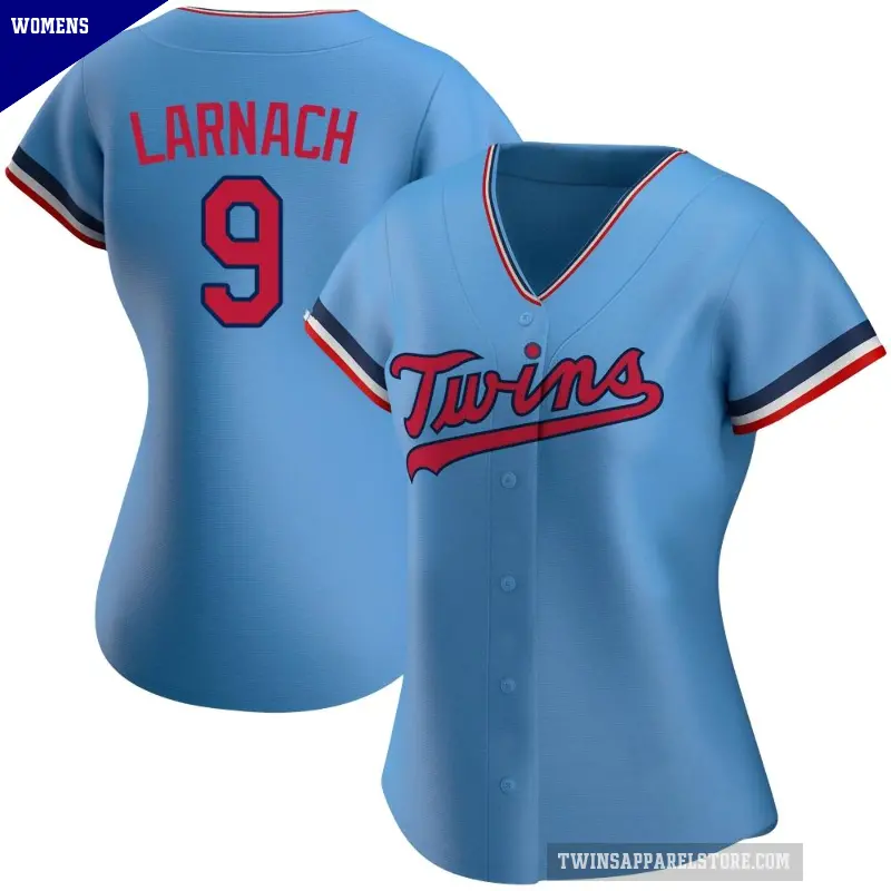 Women's No.9 Trevor Larnach Minnesota Twins Light Blue Authentic Alternate Jersey