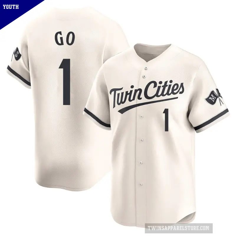 Youth No.1 Woo-Suk Go Minnesota Twins Cream Limited Alternate Jersey