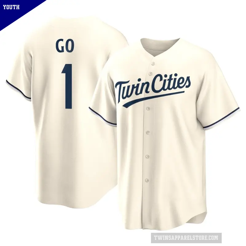 Youth No.1 Woo-Suk Go Minnesota Twins Cream Replica Alternate Jersey