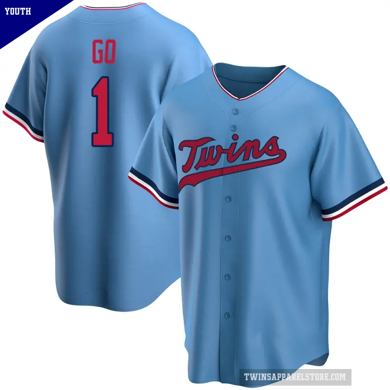 Youth No.1 Woo-Suk Go Minnesota Twins Light Blue Replica Alternate Jersey