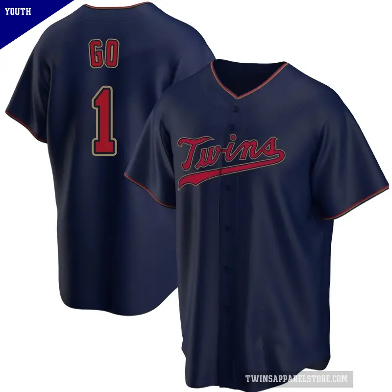 Youth No.1 Woo-Suk Go Minnesota Twins Navy Replica Alternate Jersey