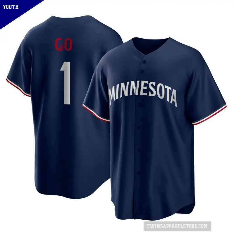 Youth No.1 Woo-Suk Go Minnesota Twins Navy Replica Alternate Jersey