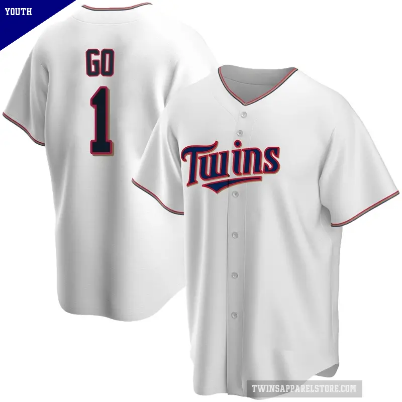 Youth No.1 Woo-Suk Go Minnesota Twins White Replica Home Jersey