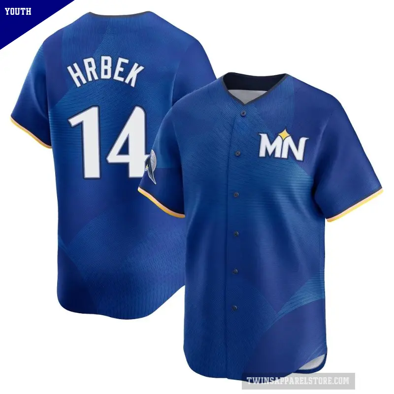 Youth No.14 Kent Hrbek Minnesota Twins Royal Limited 2024 City Connect Jersey
