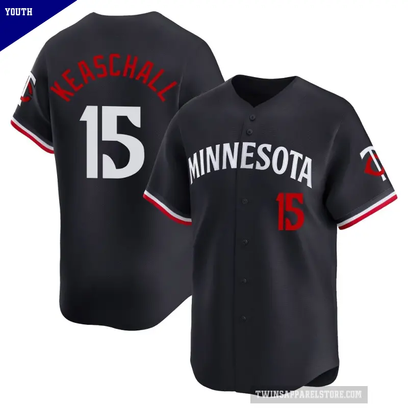 Youth No.15 Luke Keaschall Minnesota Twins Navy Limited Alternate Jersey