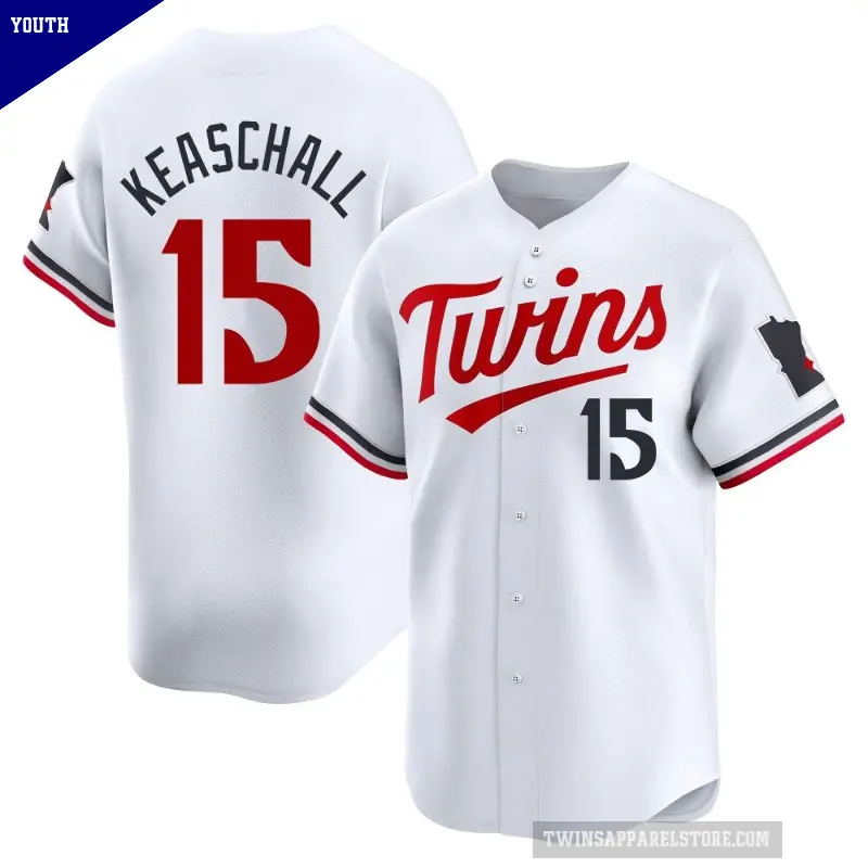 Youth No.15 Luke Keaschall Minnesota Twins White Limited Home Jersey