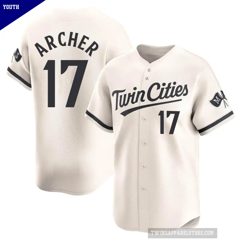 Youth No.17 Chris Archer Minnesota Twins Cream Limited Alternate Jersey